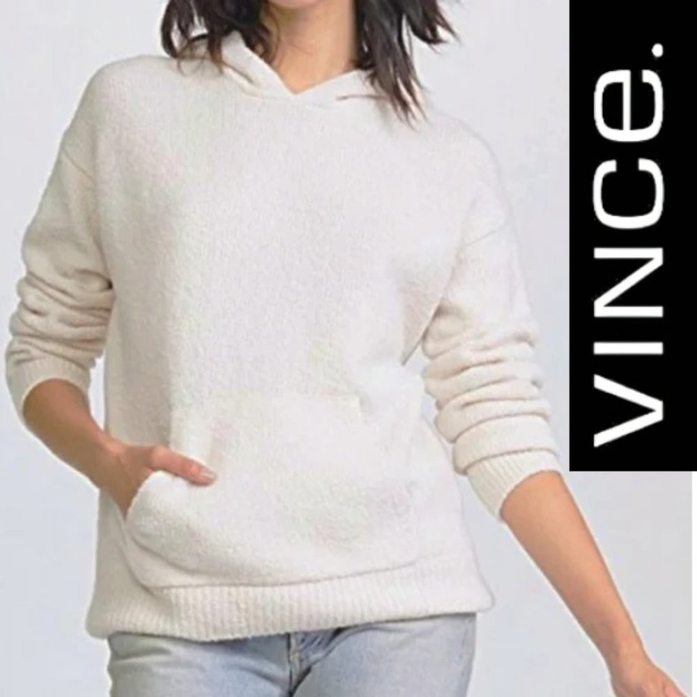 Wool blend Cropped Hooded Sweater